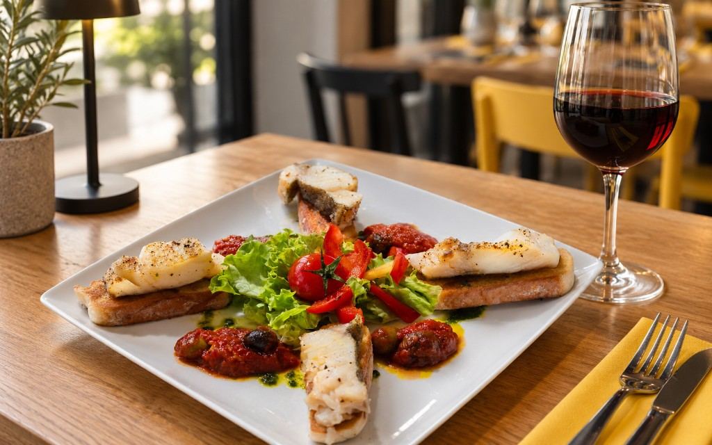 Fresh cod at Lisboa Lounge