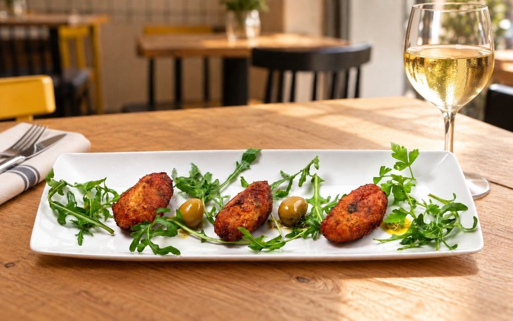Pastéis de Bacalhau com Rúcula
